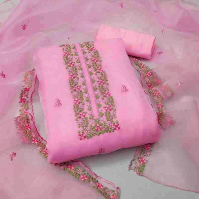 Embroidered Tissue Kameez Set